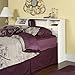 Sauder Shoal Creek Bookcase Headboard, Full/Queen, Soft White finish