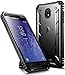 Galaxy J3 2018 Kickstand Rugged Case, Poetic Revolution Full Body Case with Built-in-Screen Protector for Samsung Galaxy J3 Orbit/J3 Star/J3 V 3rd Gen/J3 Achieve/Express Prime 3/Amp Prime 3 Black