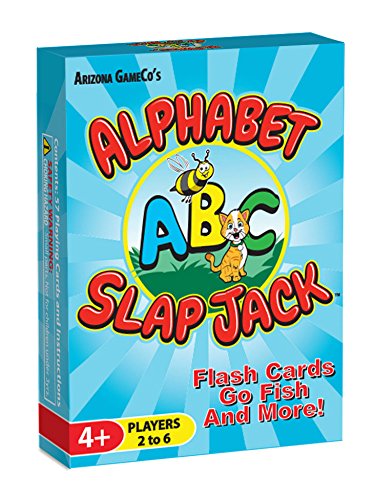 Alphabet Slap Jack, a 4-in-1 ABC Letter Learning Game (Slap Jack, Go Fish, Alphabet Flash Cards, and Other Fun Preschool Letter Games)