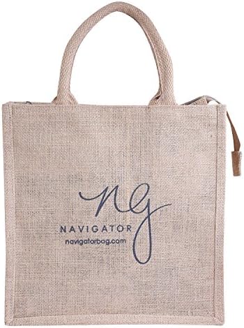 Levitas Brown Jute Lunch Bag For Unisex