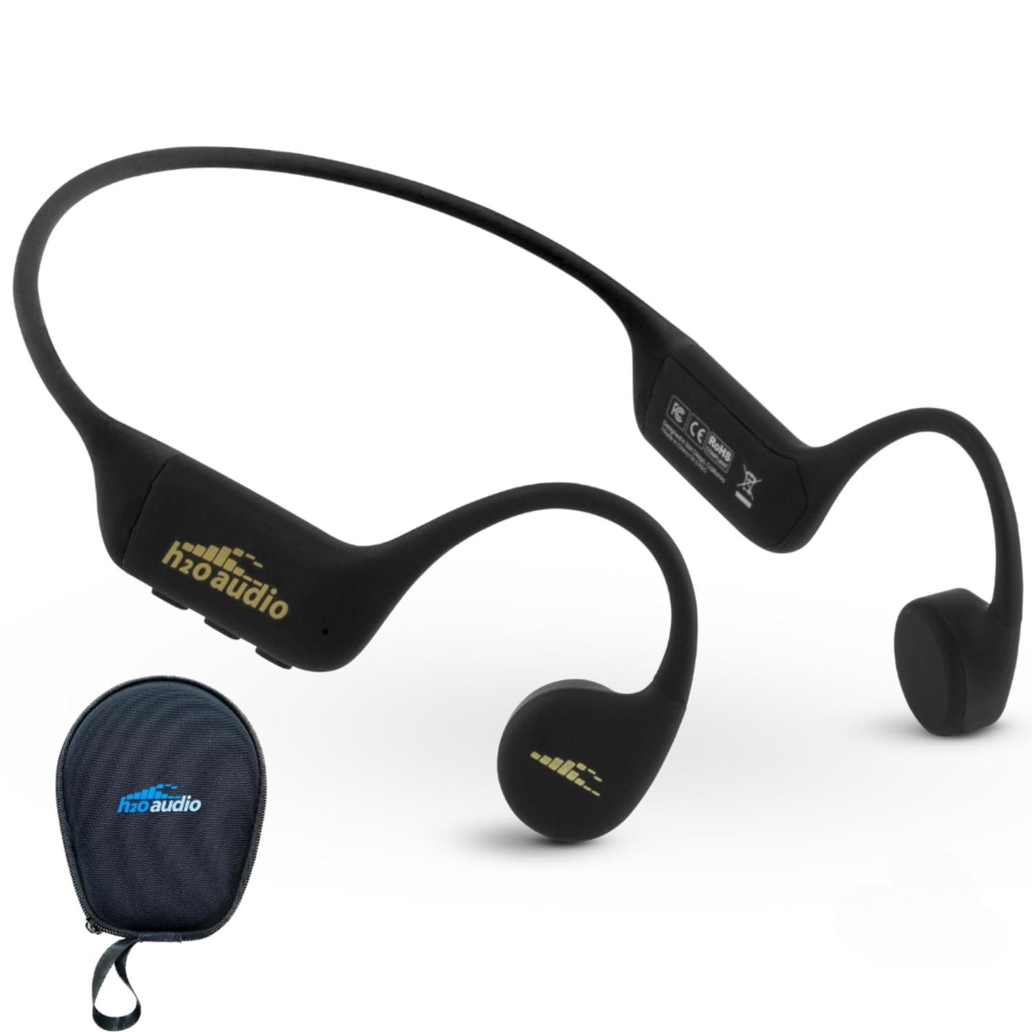 H2O Audio TRI 2 PRO Multi-Sport Waterproof Bone Conduction Open Ear Headphones, Bluetooth 5.3 for Running and Cycling, MP3 Mode for Swimming, IPX8, 8GB Memory, Playlist+ App Included for Streaming