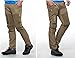 Amoystyle Men's Lightweight Belted Convertible Quick Dry Pants W29-38
