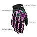 OutMall Cycling Gloves, Skeleton Full-Finger Touchscreen Bike Gloves for Men/Women Bicycle Riding, Motorcycle Racing, Airsoft Paintball, Lifting Fitness, Hunting, Climbing Outdoor Sports (Pink, M)