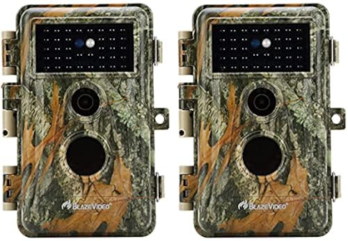 BLAZEVIDEO 2-Pack Game Trail Camera 48MP 1296P MP4 Video No Glow