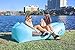 Live Infinitely Inflatable Air Lounger Chair Features Headrest, 2 Pockets, 700 Gauge Inner Liner, 420D Ripstop Exterior & Travel Bag Use On Beach Or In The Pool 9’ Long & Holds 500 (Bright Blue)
