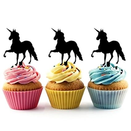 Amazon Com Ta0280 Unicorn Horse Silhouette Party Wedding Birthday