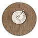 famibay Round Placemats for Round Table Set of 6 Wedge Kitchen Place Mats with 1 Round Piece Heat Insulation Stain-Resistant Vinyl Woven Place Mats Non-Slip Washable Table Mats Pack of 7 Brown
