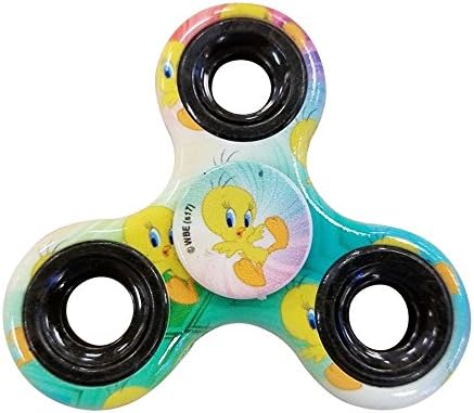 LOONEY TUNES Tweety Bird Fidget Spinner Toy - Helps Relieves Symptoms of Stress Boredom ADHD ADD - Helps Focus at School Class Home Work