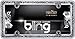 Cruiser Accessories 18513 'Snow Leopard' Bling License Plate Frame, Chrome/Clear