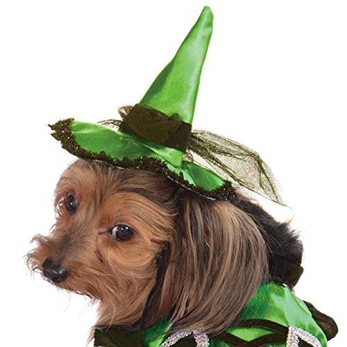 Rubie's Pet Costume, Large, LED Light-Up Green and White Witch Dress and Hat - Image 3