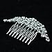 SEPBRDIALS Rhinestone Crystal Hair Comb Pins Women Wedding Hair Jewelry Accessories FA2944 (Silver)