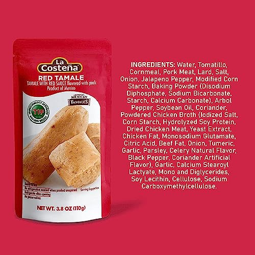 LA COSTEÑA PORK FLAVORED TAMALE ROJO (SINGLE)