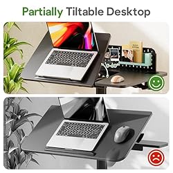 JOY worker Mobile Standing Desk with 60° Tiltable