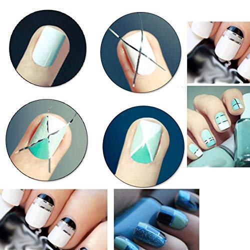 Looking for a quick and easy way to enhance the look of your nails? Check out this amazing nail art decoration sticker! With its four stunning metal wire color options of gold, silver, black, and white, this product is perfect for anyone looking to design their own nail art patterns or highlights. The self-sticking technology means that no glue is required, while the strong viscosity ensures that the sticker stays in place. Use it at home or professionally, it is both clean and convenient to use - simply wipe clean once applied. Don't miss out on the chance to make your finger nails colorful and beautiful. Get your hands on the most versatile nail art decoration sticker out there today! Description by ChatGPT.