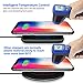 AmyZone Fast Wireless Charger 10W Qi Case&Sleep-Friendly Slim Aluminum Mirror Wireless Charging Pad Compatible Samsung S10/S9 Note 10/9 iPhone 11 Pro/11 Pro Max/Xs Max/XR/XS/X/8 Plus for Gift(Black)