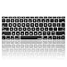 Kuzy Compatible with MacBook Pro 13 inch Keyboard Cover A1708 No TouchBar and MacBook 12 inch Keyboard Cover A1534 Silicone Skin, Black