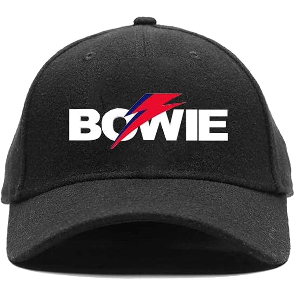 David Bowie Embroidered Baseball Cap – Adjustable Black Hat With Lightning Bolt Logo - View #8
