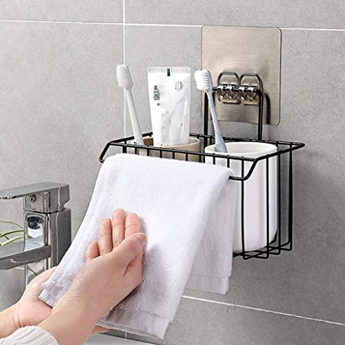 Chenway Bathroom Storage Baskets Hanging Mini Kitchen Sink Side Drain Basket (Black)