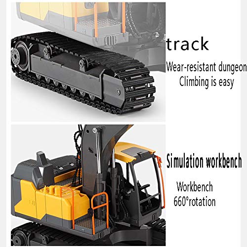 AWJK Rc Ferngesteuerter Raupenbagger 14 Kanäle Bagger Ferngesteuert Verwenden Sie Eine 2,4-ghz-Fernbedienung… – Bild 6