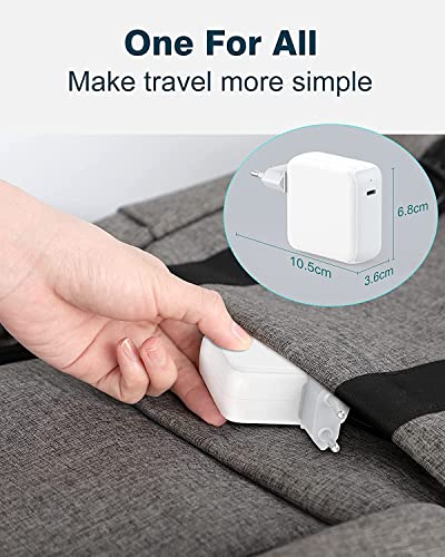 IFEART 70W USB C Charger Compatible with MacBook Air MacBook Pro 13 14 15 16 Inch 2024 2023 2022 2021 2020, M1 M2 M3 Mac Laptop, iPad, Quick Charger, USB C to C Cable 2M, LED