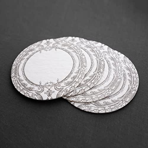 Duchess of Cameron Letterpress Taupe Grey Coasters Set of 4