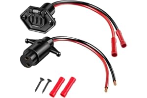 Trolling Motor Plug Socket Set,12-24V 8 AWG Wire Male Female Trolling Motor Connector,Compatible with Mi-nn Ko-ta Marine Boat