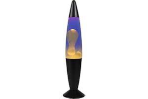 FINELIMOLA 16Inch Beautiful Liquid Lamp- Purple With White Wax, Relaxing Night Light Home Décor Motion Lamp for Living Room Office Bedroom Lamp for Adults, Teens, and Kids, Magma Lamp (Black Base, Purple/White)
