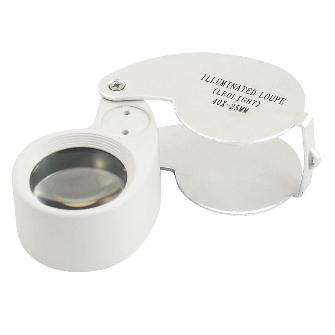 sourcingmap LED Light Illuminated Magnifier Jewelry Eye 40X Magnifying Loupe