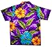 Funky Hawaiian Shirt, Bigflower, Purple, L