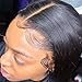 LIAZAHAIR 13x6 Deep Part Short Bob Lace Front Wigs Human Hair Pre Plucked Full End 150% Density Brazilian Straight Bob Wigs With Baby Hair For Women (12 inches, Natural color)