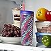Bubba Envy Double Wall Insulated Straw Tumbler - Dual-Wall Insulation - Spill and Leak Proof Lid - Great to Take Anywhere: Work, Gym, Pool, and More - 24 Ounces - Purple Circle Graphic - BPA-Free