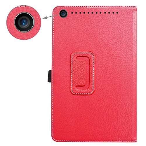 Sprint Slate 8" Tablet Case,Mama Mouth PU Leather Folio 2-Folding Stand Cover for 8" Sprint Slate 8 (AQT80) / Sprint Slate 8 Plus Android Tablet,Red - Thumbnail 5