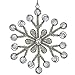 Handmade Snowflake Iron and Glass Pendant Christmas Ornaments, 6 Inches