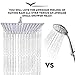12 inch Square Rain Shower Head EVEN LOW WATER PRESSURE Rainfall Shower Head - Modern Waterfall Fixed Showerhead Easy Clean and Install Made of Durable Ultra Thin Solid 304 Stainless Steel - No Arm
