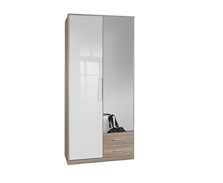 Adtrad Two Door Wardrobe 1 Mirror Door Two Drawers German