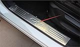 Salusy 4pcs Door Entry Sill Plate Scuff Plate Cover For Mazda CX-5 2013-2016 (Inside door)