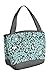 Fit & Fresh Hyannis Insulated Lunch Bag for Women, Soft Cooler Bag with Ice Pack for Work and On-The-Go, Gray Blue Floral