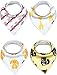 Unisex Baby Bandana Drool Bibs, 4-Pack Gift Set for Drooling and Teething Boys and Girls, 100% Organic Cotton, Soft, Absorbent, Hypoallergenic - “Animals set” By Zoozik