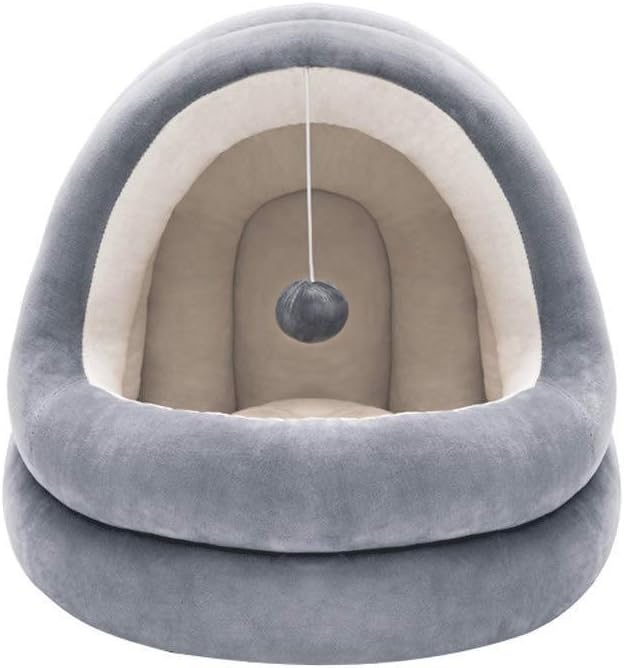 YYANG SOFT PET BED - Cats Or Dogs, Round, Donut-shaped, Plush, Cozy Cat Bed For Improved Sleep, White Pearl Glitter,Two-tone