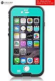 AOWOTO Cases for iPhone 6s Plus / iPhone 6 Plus Waterproof Case 5.5 inch , [Grid Series] 6.6ft Depth Under Water Dirtpoof Shockproof Snowproof protective Cover ( Grass Blue / Teal)