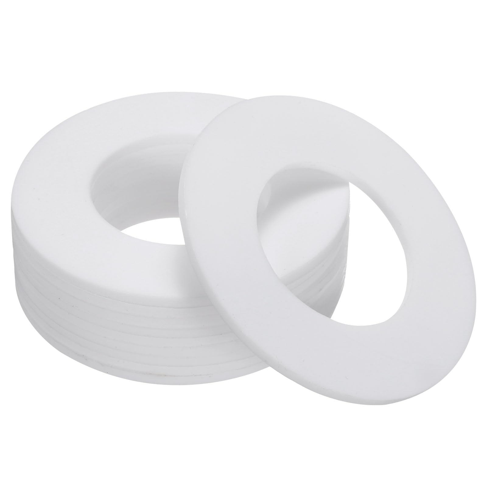 PATIKIL Flat Washers, 10 Pcs 88mm OD 45mm ID 3mm Thickness DN40 PTFE Seal Washers Flange Gasket Sealing Gasket for Faucet Pipe Water Hose
