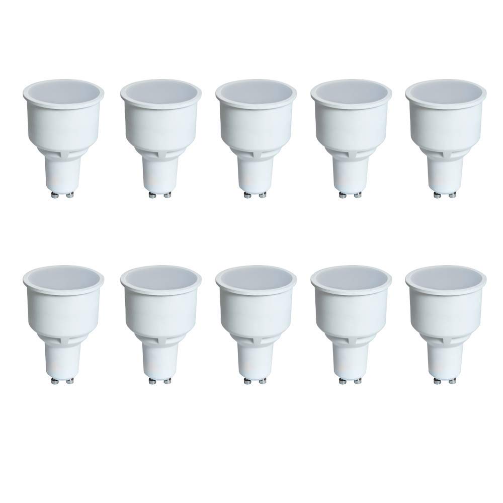 Pack of 10 x Crompton LED Long Neck Reflector Light Bulbs GU10 4.9 Watt 2700K Warm White