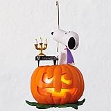 Hallmark Keepsake Halloween Decor Ornament 2018 Year Dated, Snoopy and Pumpkin, The Peanuts Gang Spooky Snoopy with Music and Light
