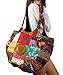Tribe Azure Women Large Floral Colorful Handmade Shoulder Bag Tote Summer Beach Picnic Blanket Books Laptop School Market Casual Boho