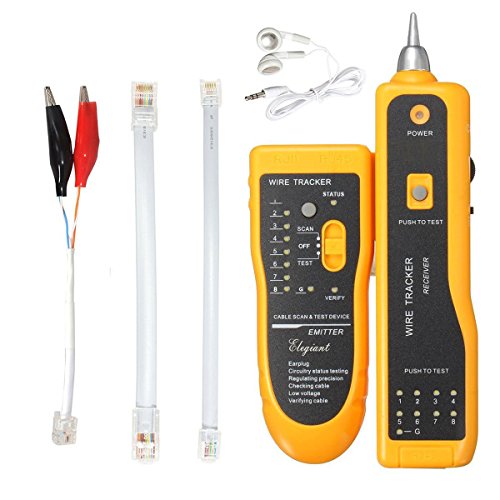DricDoda Multifunction Wire Tracer, Professional RJ45 RJ11 Handheld Cable Locator Line Finder Cable Tester with Tool Kit for Network Cable Collation, Telephone Line Test, Continuity Checking