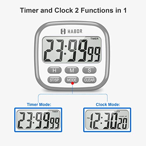 Habor Kitchen Timer, 24Hours Digital Timer [Multifunctional] with