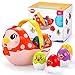 Vatos Baby Easter Egg Toy, Toddler Easter Basket for 1 2 3 4 5 Year Old Boys & Girls | Musical Easter Eggs with Colorful Changing Lights| Musical Easter Eggs for Babies
