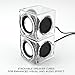 GOgroove SonaVERSE USB Computer Speakers with 2.0 Power, 3.5mm AUX Input, 6 Watt Output, Mini USB Block Clear Acrylic Design for PC, Laptop, Desktop, Office Desk Decor, Home