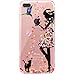 iPhone 7 plus Case, JAHOLAN Beautiful Clear TPU Soft Case Rubber Silicone Skin Cover for iPhone 7 plus 2016 Release - Flower Pretty Girl