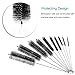 Oria Cleaning Brush Set, 8 Inch Nylon Tube Brushes with Protective Cap for Drinking Straws, Glasses, Keyboards, Jewelry Cleaning, Etc, 10 Packs